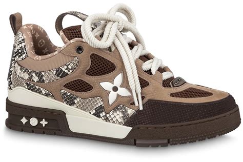 louis vuitton snakeskin sneakers|lv skate sneakers.